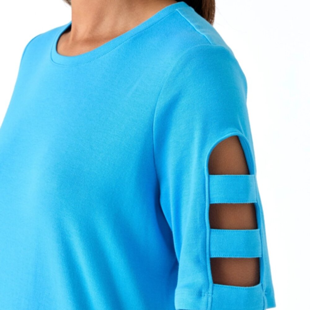 NWT Kim Rogers Womans Elbow Ladder Sleeve Top, 3/4 Sleeve, XL - Picture 5 of 12